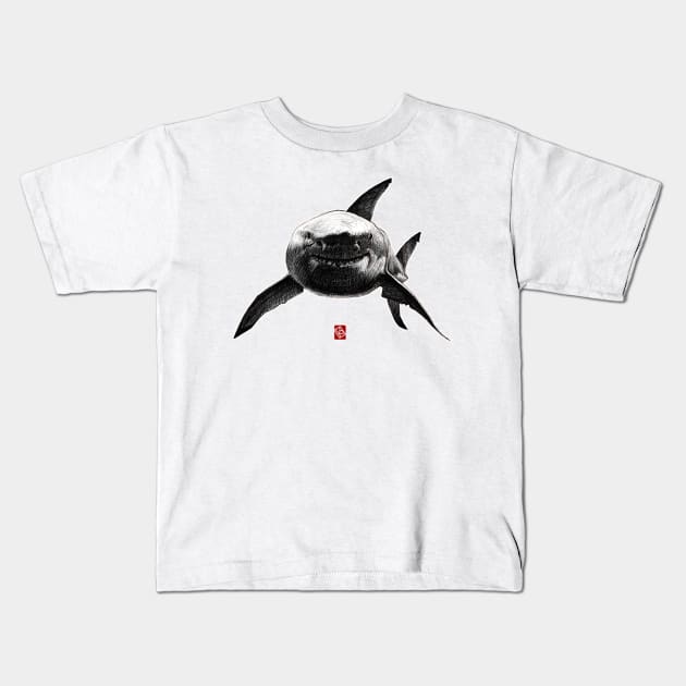 Sketchy Shark Kids T-Shirt by Khasis